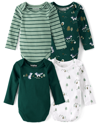 Baby Boys Fox Bodysuit 4-Pack