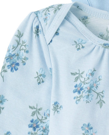 Baby Girls Floral Bow Bodysuit 4-Pack