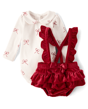 Baby Girls Ruffle Bubble Skirt 2-Piece Playwear Set