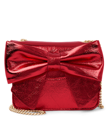 Sac à nœud surdimensionné métallisé pour fille