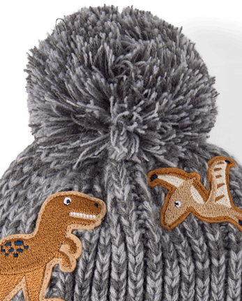 Ensemble 2 pièces pour tout-petits garçons avec dinosaure brodé pour temps froid