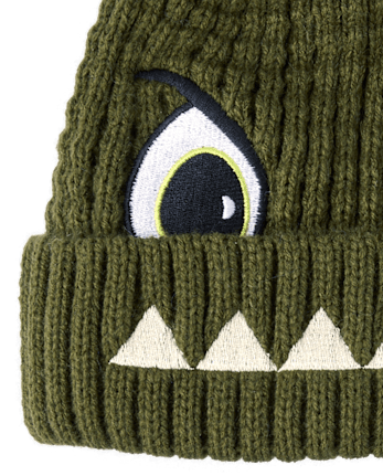 Toddler Boys Embroidered Monster 2-Piece Cold Weather Set