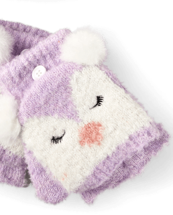 Ensemble 2 pièces pour fille avec hibou brodé pour temps froid