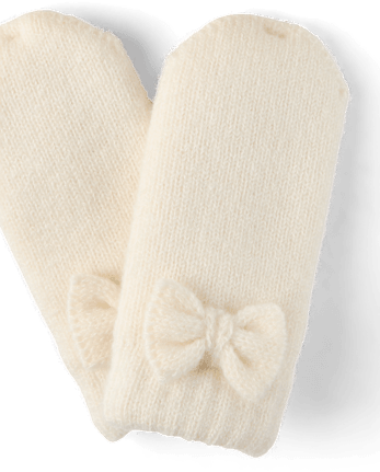 Baby Girls Bow Cable Knit 2-Piece Cold Weather Set