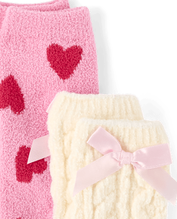 Girls Heart Bow 4-Piece Accessory Set