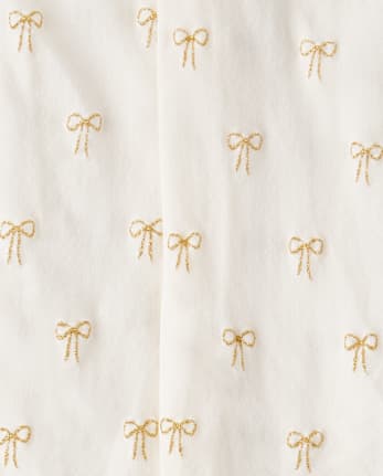 Lot de 2 collants en microfibre à nœud scintillant pour fille