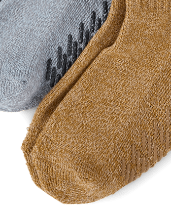 Lot de 6 paires de chaussettes montantes chinées et rembourrées pour garçon