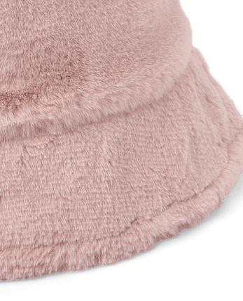 Girls Faux Fur Bucket Hat