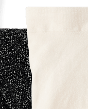 Toddler Girls Shimmer Bow Microfiber Tights 2-Pack