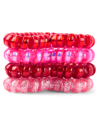 Girls Heart Coil Bracelet 4-Pack