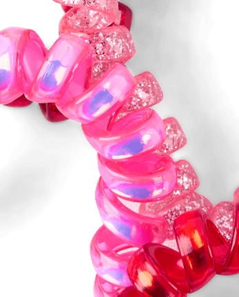 Girls Heart Coil Bracelet 4-Pack