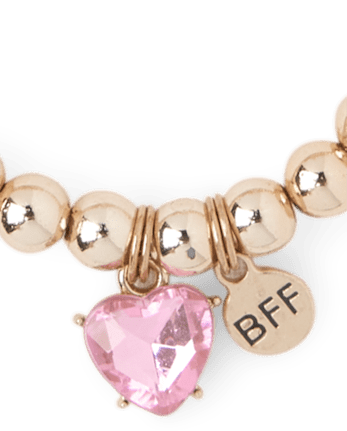 Girls Beaded Heart Bracelet 4-Pack
