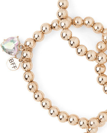 Girls Beaded Heart Bracelet 4-Pack