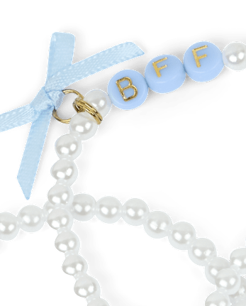 Girls Bow BFF Beaded Bracelet 4-Pack