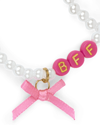 Girls Bow BFF Beaded Bracelet 4-Pack