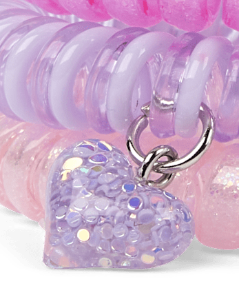 Lot de 4 bracelets spirales Candy Bear pour filles