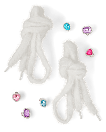 Girls Jeweled Shoe Charm 8-Pack