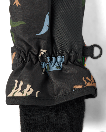 Toddler Boys Print Ski Mittens