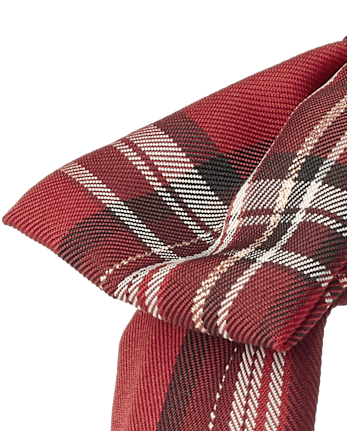 Girls Plaid Satin Bow Headband
