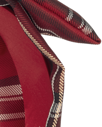 Girls Plaid Satin Bow Headband