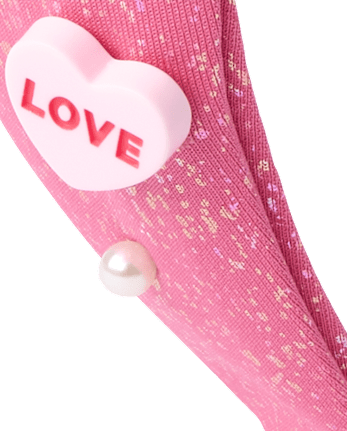 Bandeau à nœud en forme de cœur bonbon pour filles
