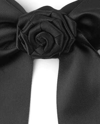 Girls Satin Rosette Bow Hair Clip 2-Pack