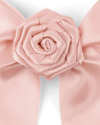 Girls Satin Rosette Bow Hair Clip 2-Pack