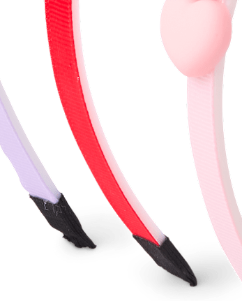 Girls Heart Headband 3-Pack