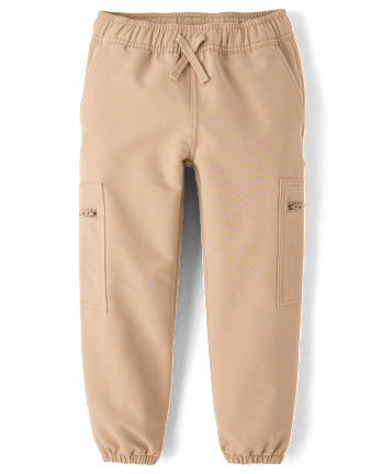 Boys Zip Cargo Cozy Tech Pull On Jogger Pants