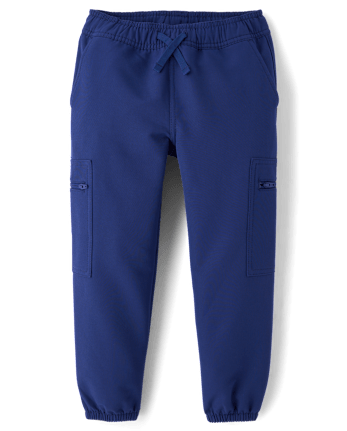 Boys Zip Cargo Cozy Tech Pull On Jogger Pants