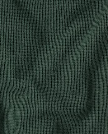 Kids Plush Winter Waffle Thermal Hoodie