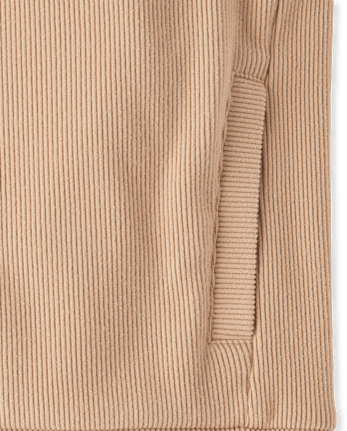Sweat à capuche côtelé en daim pour enfants