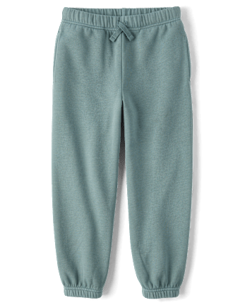 Pantalon de jogging en polaire de qualité supérieure teint en pièce pour enfants