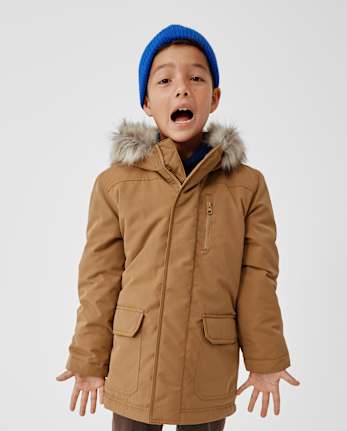 Kids Microfleece Lined Utility Parka Jacket