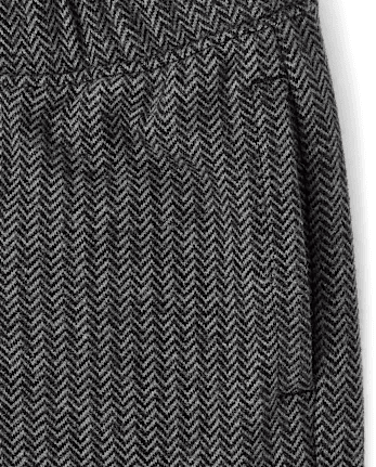 Boys Herringbone Luxe Cozy Knit Baggy Cargo Pants