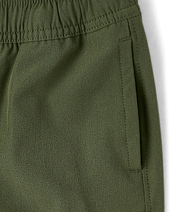 Boys Quick Dry Lined Parachute Cargo Jogger Pants