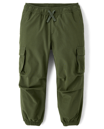 Boys Quick Dry Lined Parachute Cargo Jogger Pants