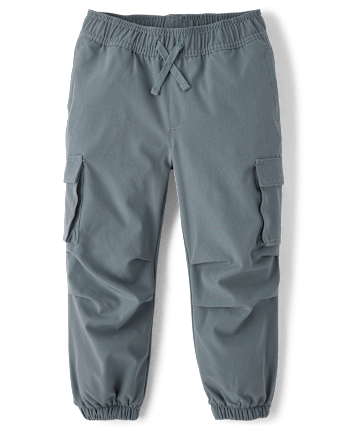 Boys Quick Dry Lined Parachute Cargo Jogger Pants