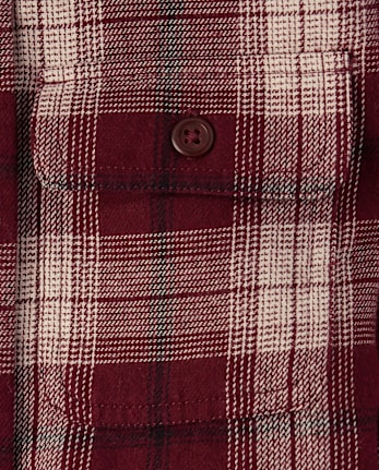 Kids Plaid Flannel Button Up Shirt