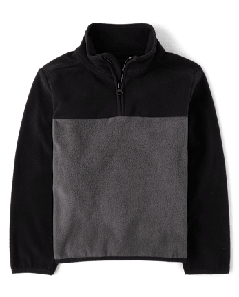 Boys Colorblock Microfleece Half Zip Pullover