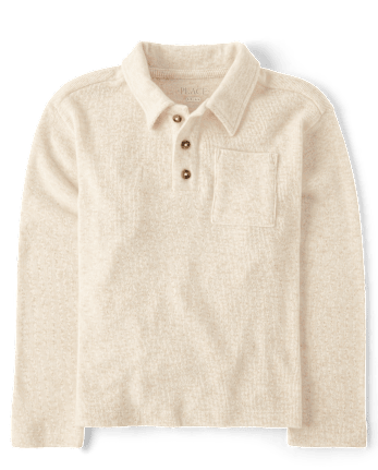 Boys Plush Rib Polo
