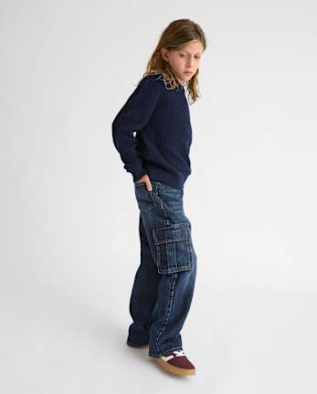 Kids Baggy Cargo Jeans