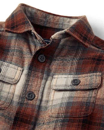 Baby And Toddler Boys Plaid Flannel Button Up Shirt