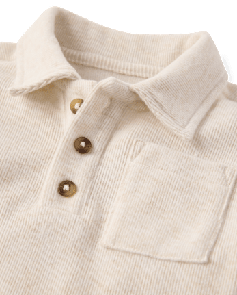 Baby And Toddler Boys Plush Rib Polo