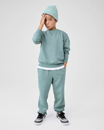 Pantalon de jogging en polaire de qualité supérieure teint en pièce pour bébé et tout-petit