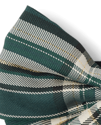 Baby And Toddler Girls Plaid Satin Bow Headwrap