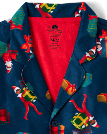Adult Matching Family The Elf On Shelf™ Button Front Pajamas