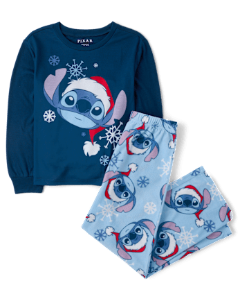 Kids Matching Family Stitch™ Santa Hat Pajamas