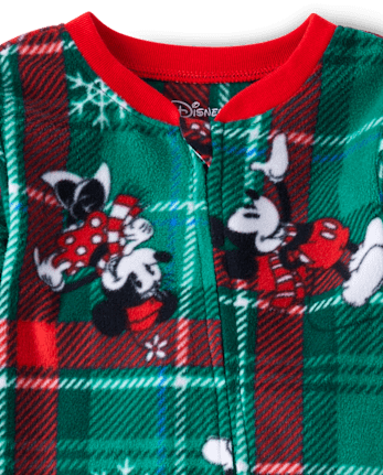 Baby And Toddler Matching Family Mickey Mouse™ Holiday Footed One Piece Pajamas