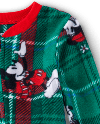 Baby And Toddler Matching Family Mickey Mouse™ Holiday Footed One Piece Pajamas